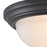 Atlas Lighting Helena 13'' Wide 2Lt Flush Mount, Black/White