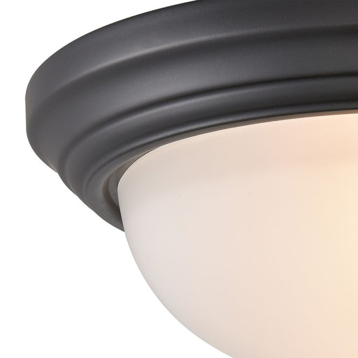 Atlas Lighting Helena 13'' Wide 2Lt Flush Mount, Black/White