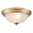 Atlas Lighting Basics 13'' Wide 2Lt Flush Mount, Satin Gold/White