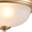 Atlas Lighting Basics 13'' Wide 2Lt Flush Mount, Satin Gold/White
