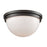 Atlas Lighting Beckett 14'' Wide 2Lt Flush Mount, Bronze/White