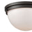 Atlas Lighting Beckett 14'' Wide 2Lt Flush Mount, Bronze/White