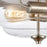 Atlas Lighting Calistoga 13'' Wide 2Lt Flush Mount, Nickel/Clear