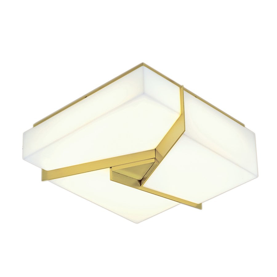 Atlas Lighting Candeau 12.75''W Integrated LED Flush Mount, Brass