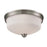 Atlas Lighting Casual Mission 13''W 3Lt Flush Mount, Nickel/White