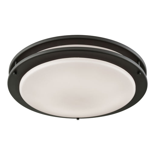 Atlas Lighting Clarion 14'' Wide 1Lt Flush Mount, Bronze/White