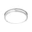 Atlas Lighting Clarion 14"W 1Lt Flush Mount, Brushed Nickel/White