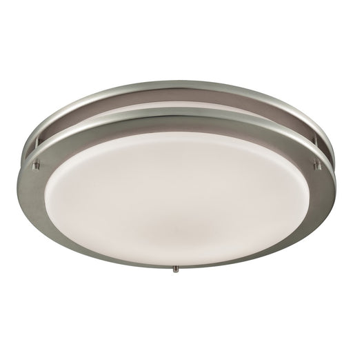 Atlas Lighting Clarion 15'' Wide 1Lt Flush Mount, Nickel/White