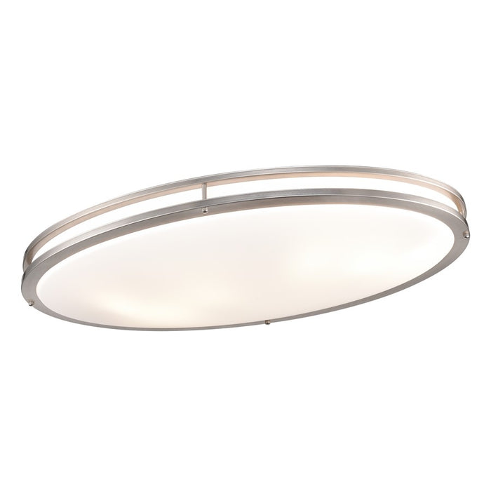 Atlas Lighting Clarion 32.5'' Wide 6Lt Flush Mount, Nickel/White