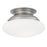 Atlas Lighting Clayton 12'' Wide 2Lt Flush Mount, Nickel/White