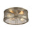 Atlas Lighting Coby 13'' Wide 2Lt Flush Mount, Brushed Nickel/Clear