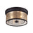 Atlas Lighting Diffusion 13''W 2Lt Flush Mount, Bronze/Beige/White