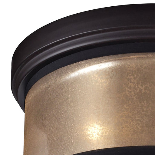 Atlas Lighting Diffusion 13''W 2Lt Flush Mount, Bronze/Beige/White