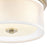 Atlas Lighting Diffusion 13''W 2Lt Flush Mount, Aged Silver/White