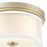 Atlas Lighting Diffusion 13''W 2Lt Flush Mount, Aged Silver/White