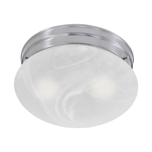 Atlas Lighting Elowen 10''W 2Lt Flush Mount, Brushed Nickel/White