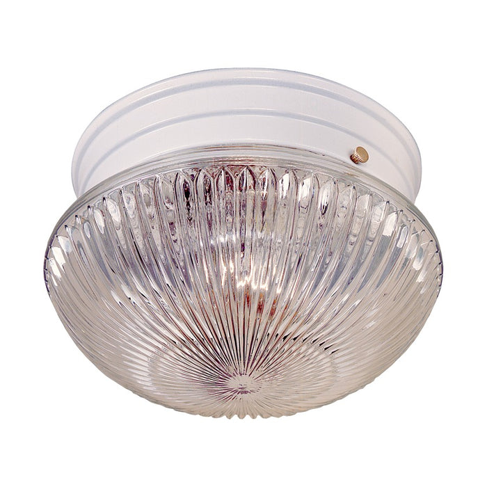 Atlas Lighting Elowen 10'' Wide 2Lt Flush Mount, White/Clear