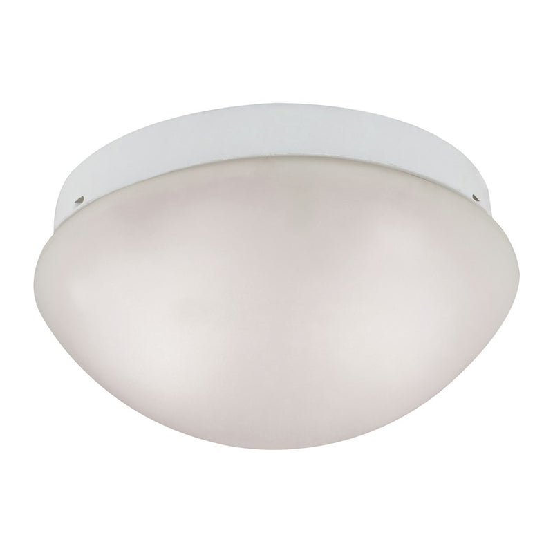 Atlas Lighting Elowen 10in 2-Light Flush Mount | Traditional White and White Frosted Glass | Bedroom & Hallway Ceiling Light | Model CL11442-WH3