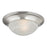 Atlas Lighting Fluor 12''W 1Lt Flush Mount, Brushed Nickel/White