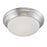 Atlas Lighting Fluor 15''W 2Lt Flush Mount, Brushed Nickel/White
