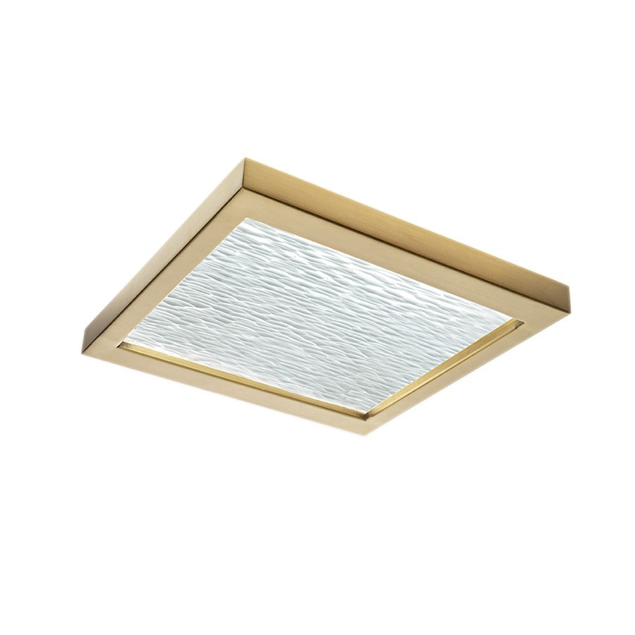 Atlas Lighting For-Square 12'' Wide LED Flush Mount, Brass/White