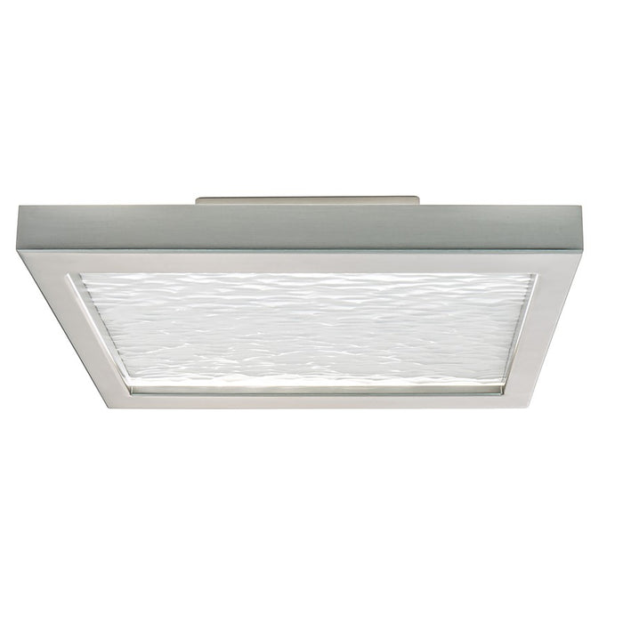 Atlas Lighting For-Square 12'' Wide LED Flush Mount, Nickel/White