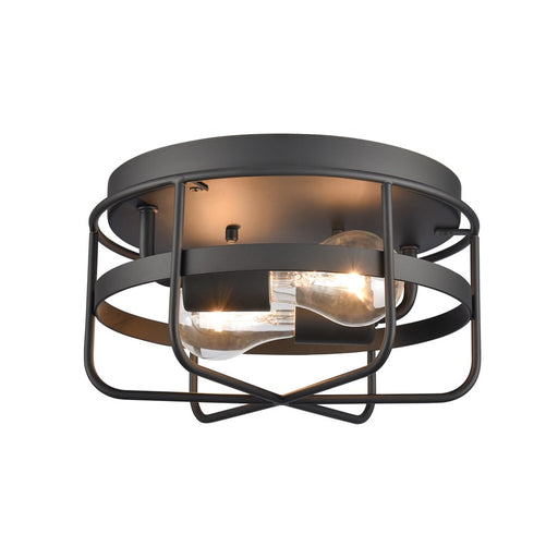 Atlas Lighting Gael 10'' Wide 2Lt Flush Mount, Matte Black