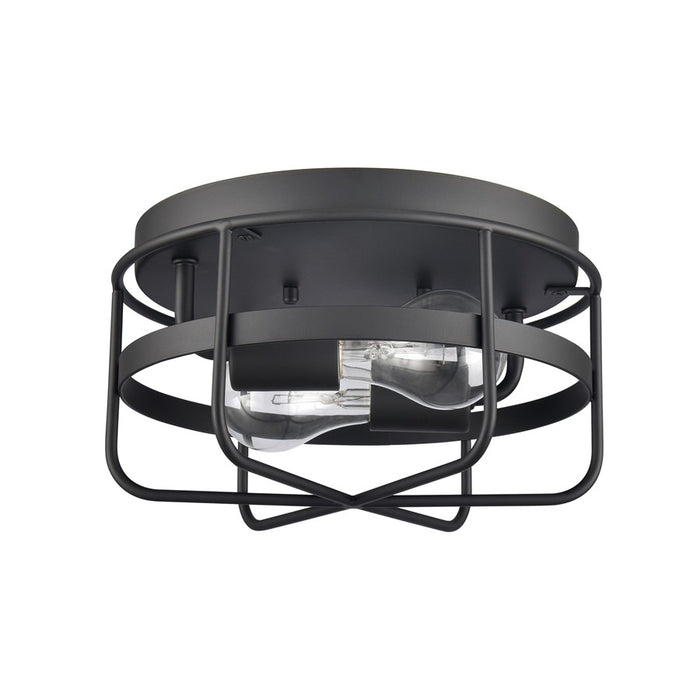 Atlas Lighting Gael 10'' Wide 2Lt Flush Mount, Matte Black