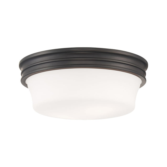 Atlas Lighting Galen 14'' Wide 3Lt Flush Mount, Bronze/White