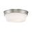 Atlas Lighting Galen 14''W 3Lt Flush Mount, Polished Nickel/White