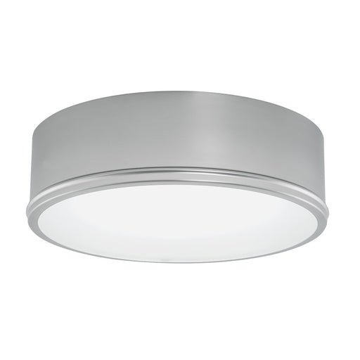 Atlas Lighting Getty 12''W 2Lt Flush Mount, Brushed Nickel/White