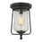 Atlas Lighting Hamel 8'' Wide 1Lt Flush Mount, Bronze/Clear