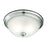 Atlas Lighting Harmony 12'' Wide 1Lt Flush Mount, Silver/White