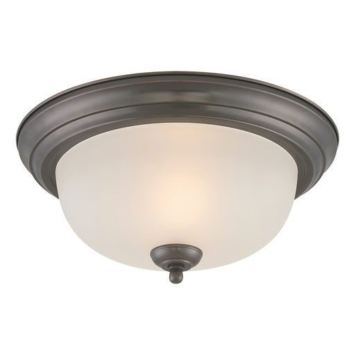 Atlas Lighting Harmony 12'' Wide 1Lt Flush Mount, Bronze/White