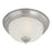 Atlas Lighting Harmony 12'' Wide 1Lt Flush Mount, Nickel/White