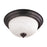 Atlas Lighting Harmony 14'' Wide 2Lt Flush Mount, Bronze/White