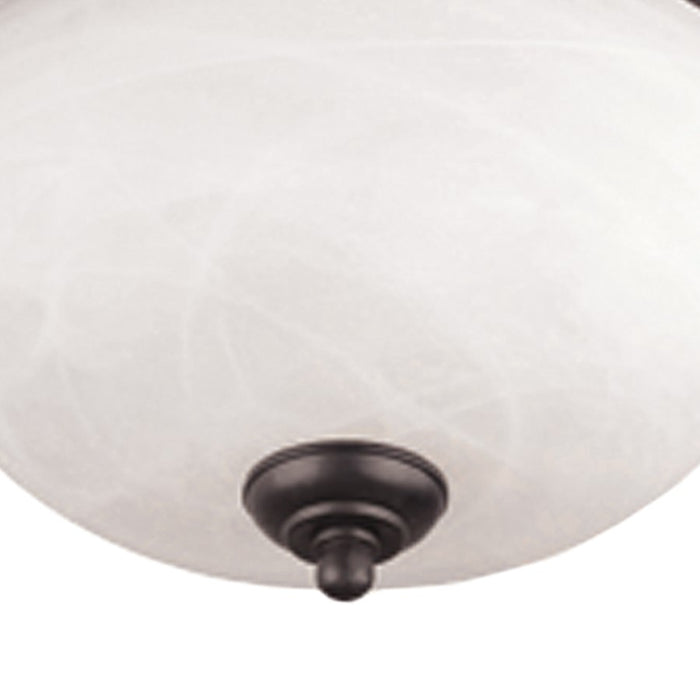Atlas Lighting Harmony 14'' Wide 2Lt Flush Mount, Bronze/White