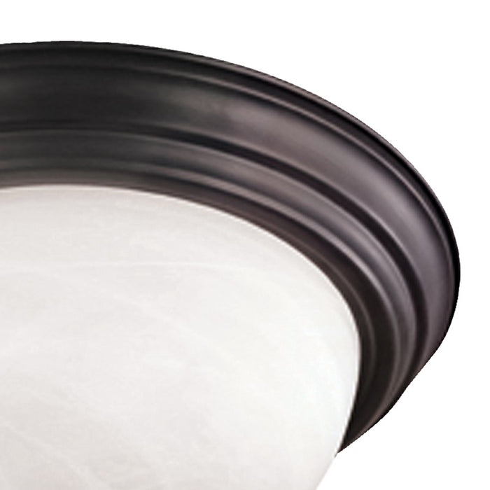 Atlas Lighting Harmony 14'' Wide 2Lt Flush Mount, Bronze/White