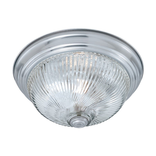 Atlas Lighting Harmony 14'' Wide 2Lt Flush Mount, Nickel/Clear