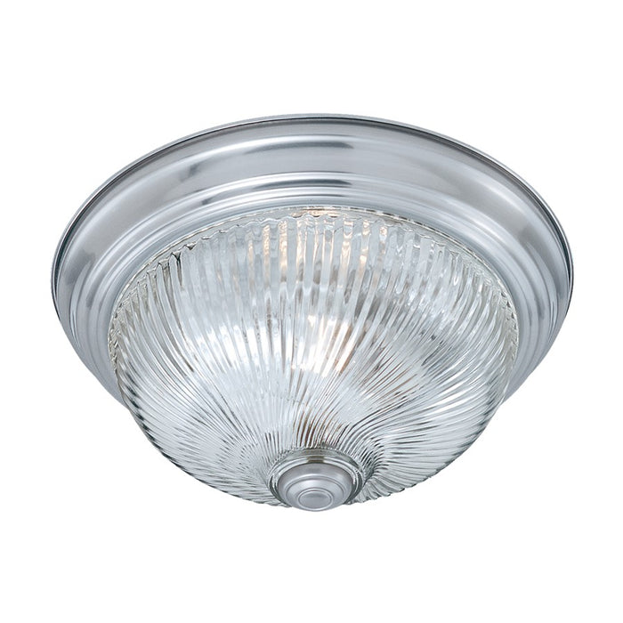 Atlas Lighting Harmony 14'' Wide 2Lt Flush Mount, Nickel/Clear