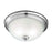 Atlas Lighting Harmony 14'' Wide 2Lt Flush Mount, Silver/White