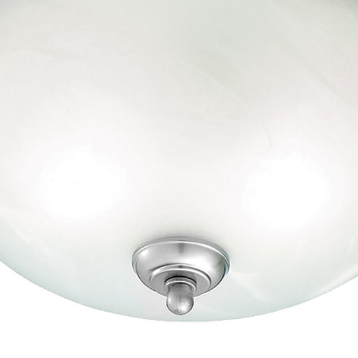Atlas Lighting Harmony 14'' Wide 2Lt Flush Mount, Silver/White