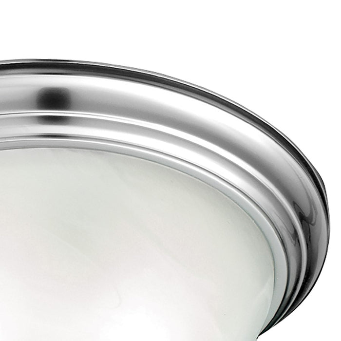 Atlas Lighting Harmony 14'' Wide 2Lt Flush Mount, Silver/White