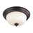 Atlas Lighting Harmony 14'' Wide 3Lt Flush Mount, Bronze/White