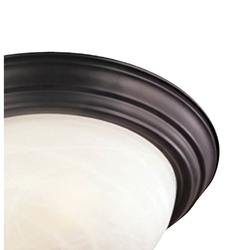 Atlas Lighting Harmony 14'' Wide 3Lt Flush Mount, Bronze/White