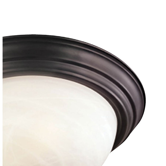 Atlas Lighting Harmony 14'' Wide 3Lt Flush Mount, Bronze/White
