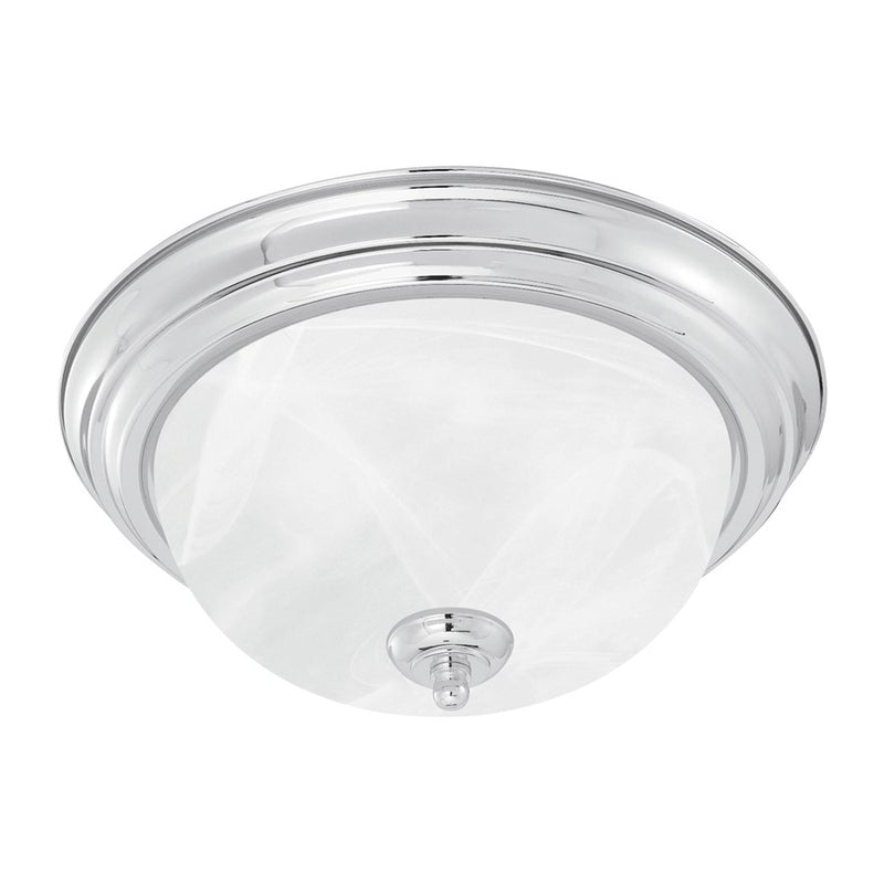 Atlas Lighting Harmony 16in 3-Light Flush Mount | Traditional Brushed Nickel and White Frosted Glass | Bedroom & Hallway Ceiling | Model CL11462-NK