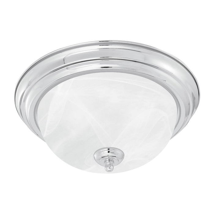 Atlas Lighting Harmony 16'' Wide 3Lt Flush Mount, Nickel/White