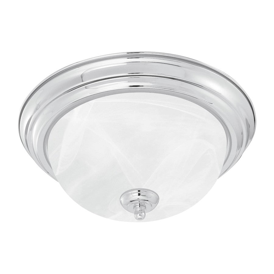Atlas Lighting Harmony 16'' Wide 3Lt Flush Mount, Nickel/White