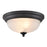 Atlas Lighting Helena 11'' Wide 2Lt Flush Mount, Black/White
